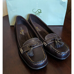 STUDIO WORKS COMFORT Ladies' Size 6M "Mattie" BROWN LOAFERS Faux Leather